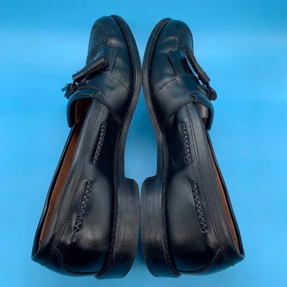 Allen Edmonds Cody Mens Size 11 B Black‎ Leather Tassel Loafers Dress Shoes 1809